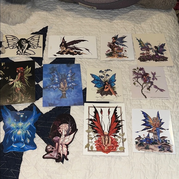 Lot Retired Amy Brown Fairy postcards & stickers or decals - Picture 1 of 12